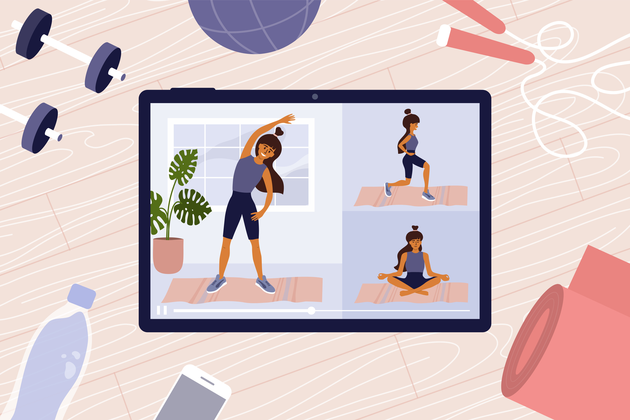 persona aprendiendo como conseguir clases de yoga online gratis