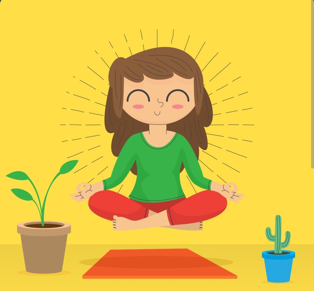 Mujer practicando el yoga de la risa