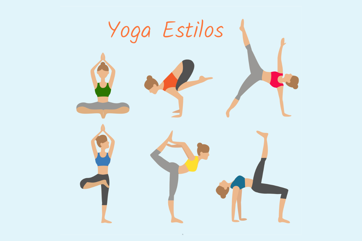 personas practicando diferentes estilos de yoga